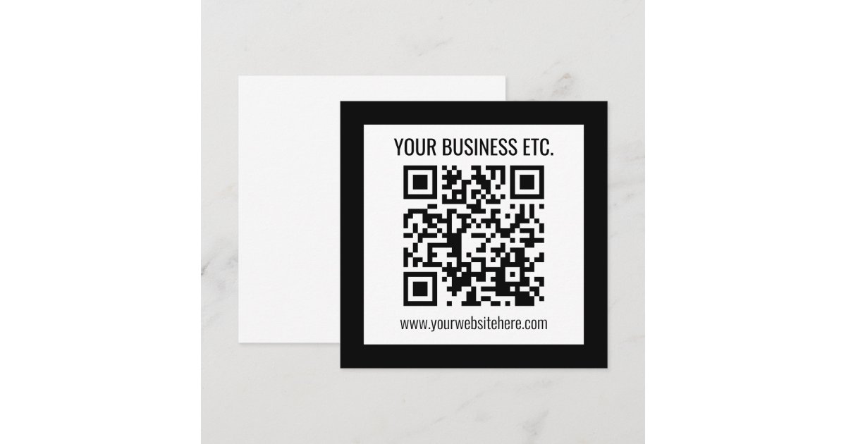 Your Business Name & Editable QR Code Program | Zazzle
