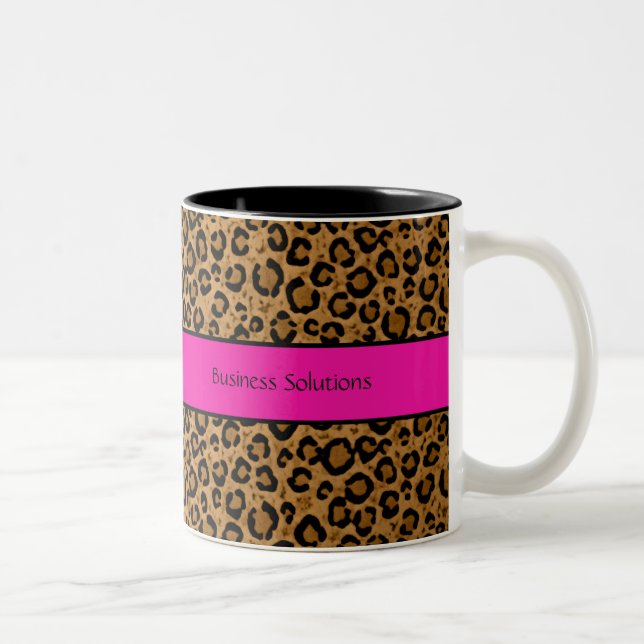 Your Business Name Leopard Coffee Mug (Right)