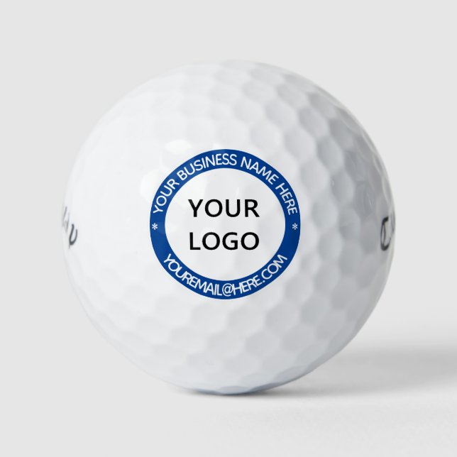 Your Business Name Logo E-mail Simple Personalized Golf Balls (Front)