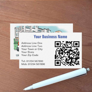 Your Business Name on a Van Plus QR Code Business Card