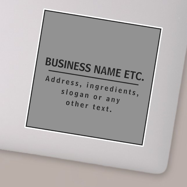 Your Business Name or Brand Etc. Dark Grey & Black (Creator Uploaded)
