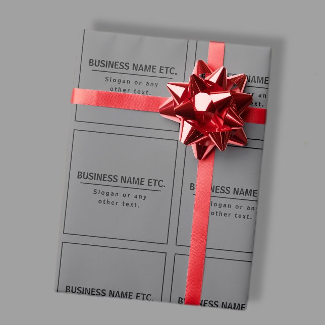 Your Business Name or Brand Etc. Dark Grey & Black Wrapping Paper (Creator Uploaded)