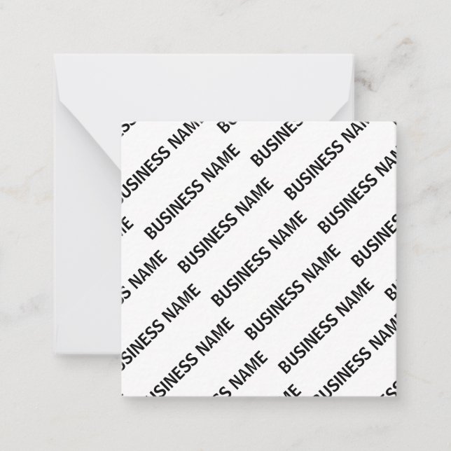 Your Business Name Pattern | Black & White Card (Front)