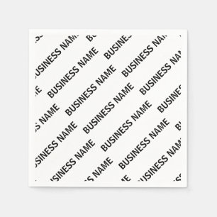 Your Business Name Pattern   Black & White Napkin