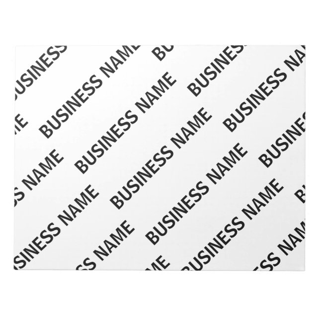 Your Business Name Pattern | Black & White Notepad (Front)