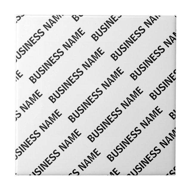 Your Business Name Pattern | Black & White Tile (Front)