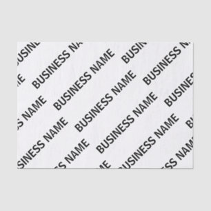 Your Business Name Pattern Black & White Tissue Paper