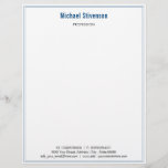 Your Business Name Profession Address Colour Frame Letterhead<br><div class="desc">Your Colours Elegant Simple Personalized Name Profession Address Contact Information Personal / Business Modern Letterhead - Add Your Name - Company / Profession - Title / Address / Contact Information - Phone / E-mail / Website / more - or Remove - Choose / add your favourite Colours / Font -...</div>