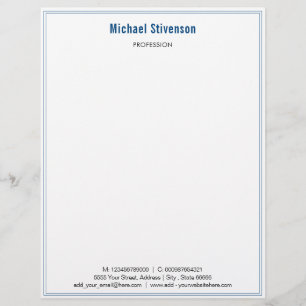Your Business Name Profession Address Colour Frame Letterhead