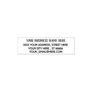 Your Business Name Return Address Personalized Self-inking Stamp