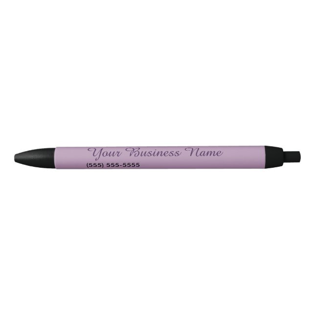 Your Business Name Website Phone Customizable Black Ink Pen (Front)