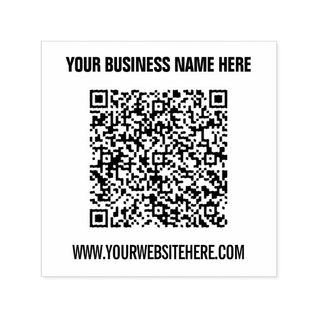 Your Business Name Website QR Code Stamp Template (Design)