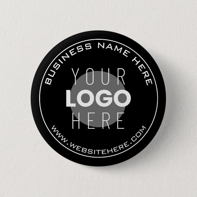 Your Business Name, Website + Uploaded Image 2 Inch Round Button (Front)