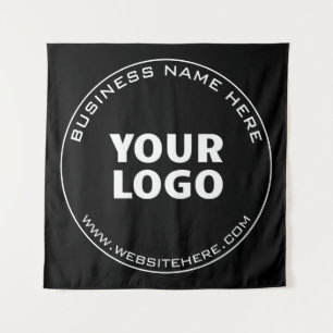 Your Business Name, Website + Uploaded Image Tapestry