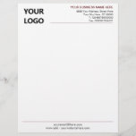 Your Business Office Modern Letterhead with Logo<br><div class="desc">Your Colours and Font - Simple Personalized Modern Design Business Office Letterhead with Logo - Add Your Logo - Image / Business Name - Company / Address - Contact Information - Resize and move or remove and add elements / image with customization tool. Choose Your Text Colour / Font /...</div>