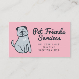 Your Business   Pet Services Business Card