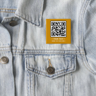 Your Business QR Code 2 Inch Square Button