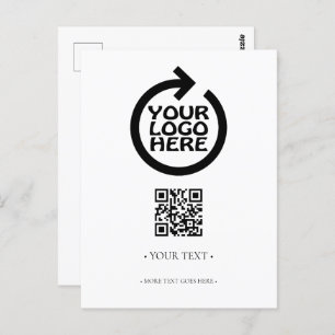 Your Business QR Code and Logo Postcard