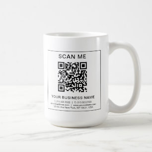 Your Business QR Code Simple Scan Promotional Coffee Mug