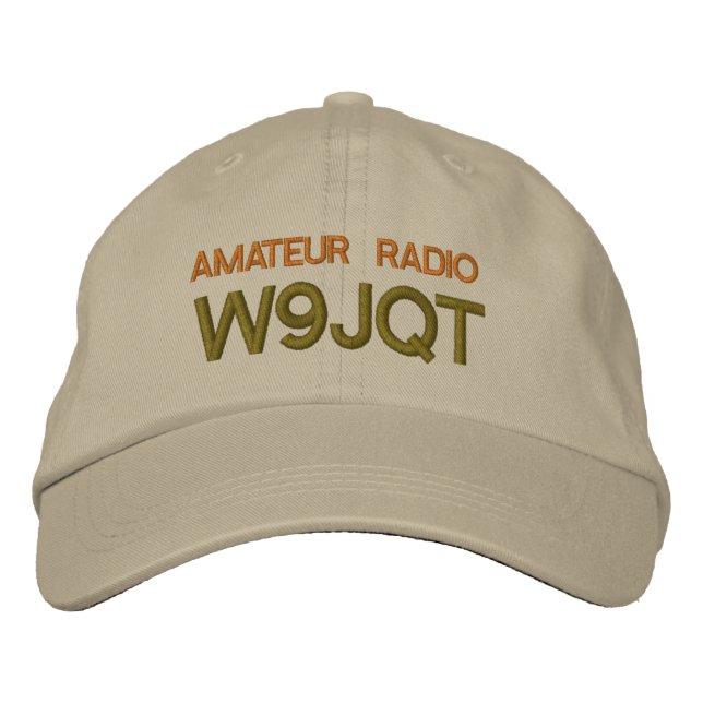 YOUR CALL SIGN ON EMBROIDERED HAT (Front)