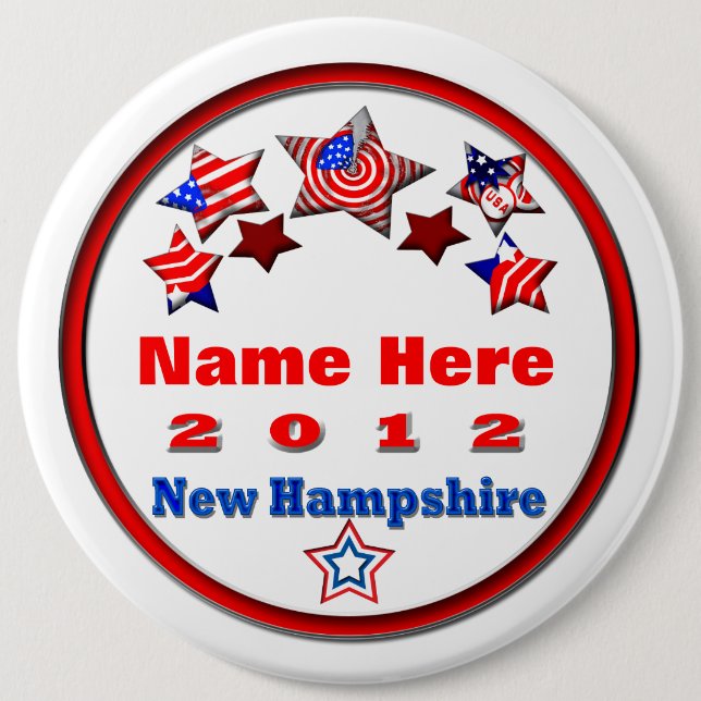 Your Candidate 6 Inch Round Button (Front)