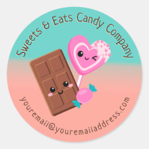 Your Candy and Chocolate  Company Classic Round Sticker