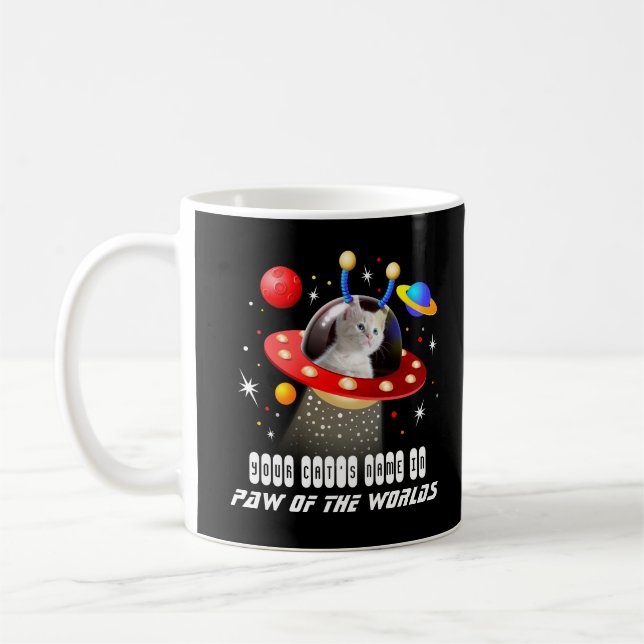 Your Cat in an Alien Spaceship UFO Sci Fi Film Coffee Mug (Left)