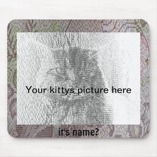 Your cat picture with lace border mouse pad (Front)