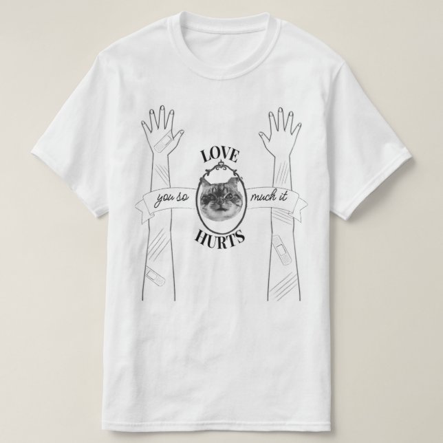 Your cat's angry face on shirt (Design Front)