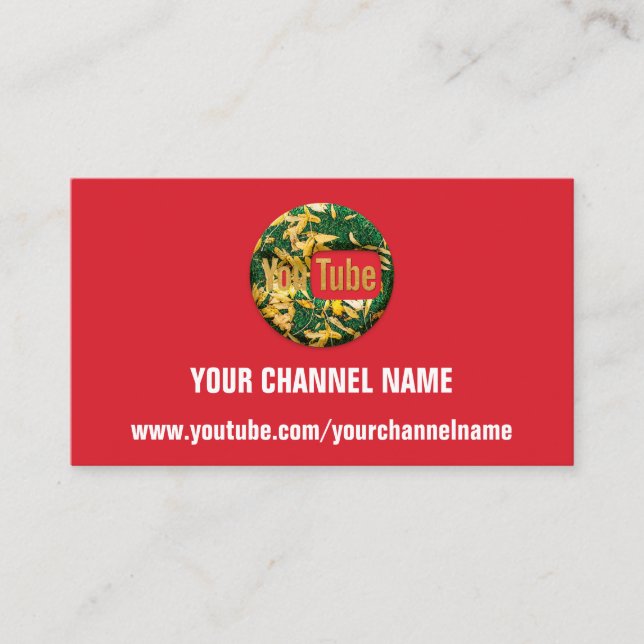 YOUR CHANNEL NAME YOUTUBER SUSCRIBE CARD (Front)