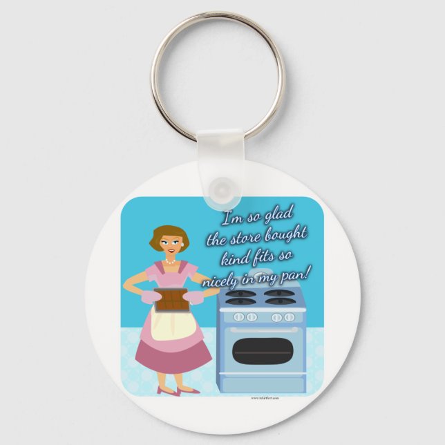 Your Cheatin Brownies Snarky Housewife Keychain (Front)
