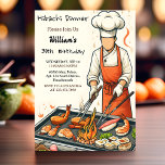 Your Chef Bbq Japanese Sushi Hibachi 40th Birthday Invitation<br><div class="desc">Indulge in a culinary extravaganza at "Your Chef BBQ Japanese Sushi Hibachi" 40th Birthday Celebration! Join us for a personalized feast blending BBQ delights, Japanese sushi, and hibachi wonders. The unique invitation design reflects the special touch you bring to the celebration. Get ready for an evening filled with good company,...</div>