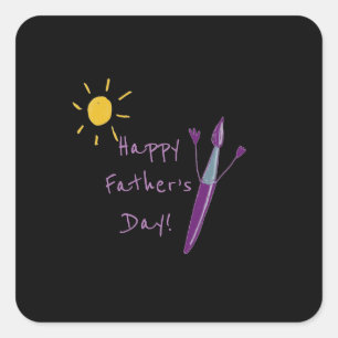 Your Child’s Artwork Father’s Day  Square Sticker