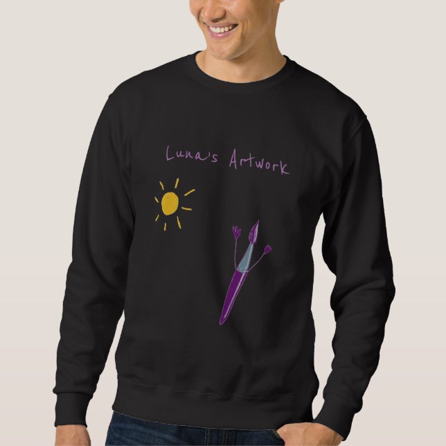 Your Child’s Artwork On A Men’s  Sweatshirt (Front)