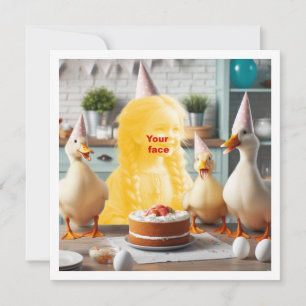 Your child with ducks, duck birthday, duck easter card