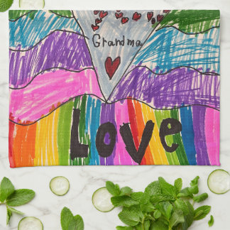 Your Child's Art Custom Printed on a Kitchen Towel