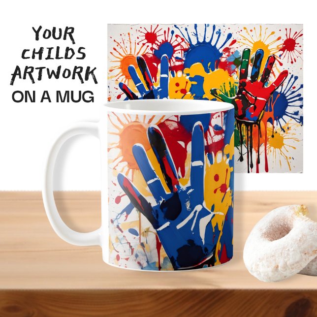 Your Childs Artwork One Of A Kind Personalized Coffee Mug (Your Childs Artwork One Of A Kind Personalized mug by Ricaso . Add your children's art to a mug)