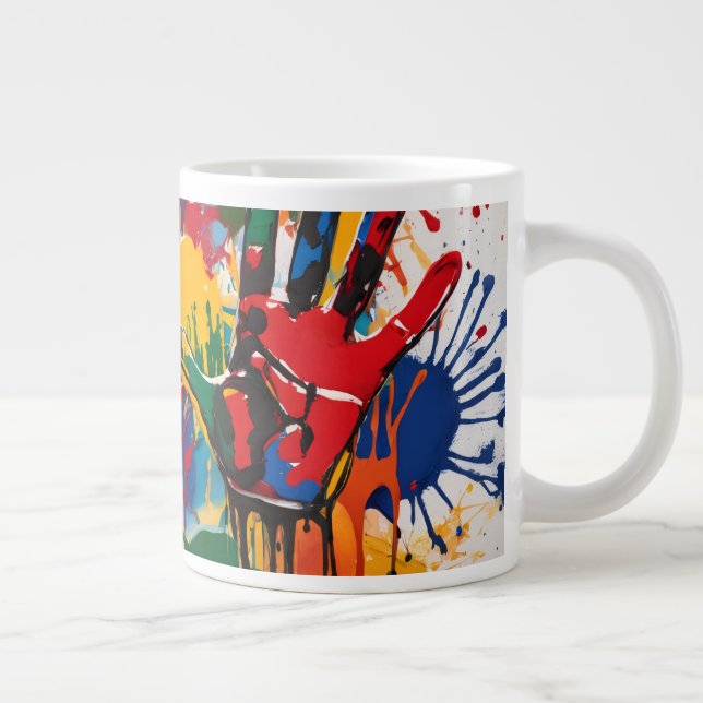Your Childs Artwork One Of A Kind Personalized Large Coffee Mug (Right)