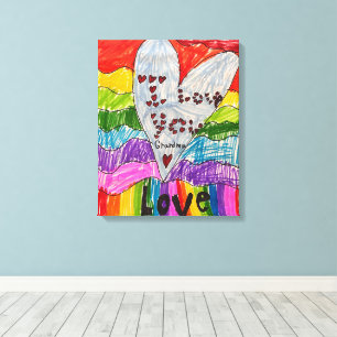 Your Child's Artwork Printed on Wrapped Canvas