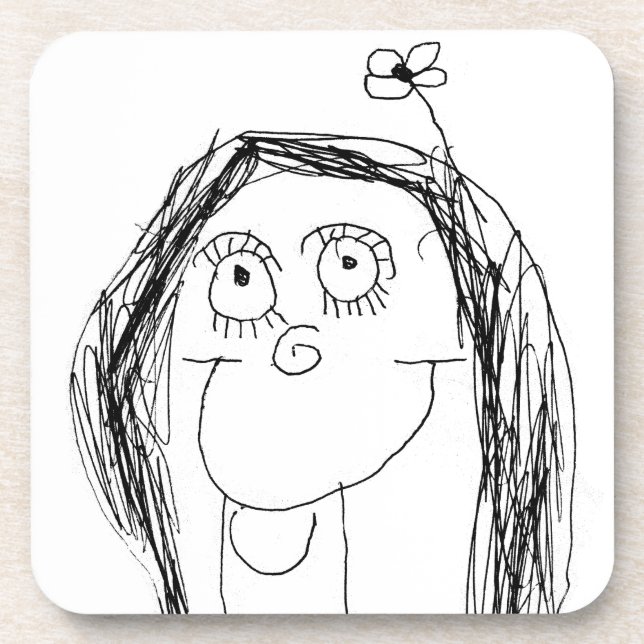 Your Child's Drawing - Mother's Day Gift Coaster (Front)