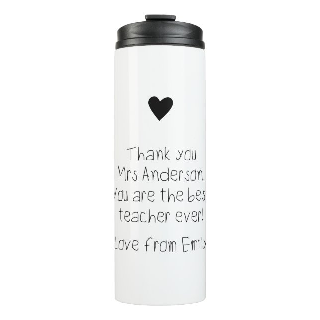 Your Child's Message Handwriting Teacher Gift  Thermal Tumbler (Front)