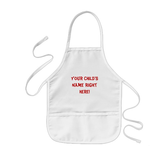 Your Child's Name Right Here! Kids Apron (Front)