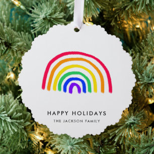 Your Child's Own Artwork Upload Kids Drawing Ornament Card