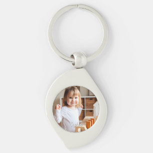 Your Child's Photo & Script Name Keychain