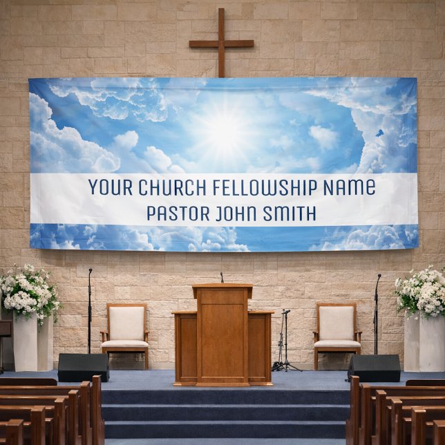 Your Church Fellowship Blue Heavenly Sky Banner (Creator Uploaded)