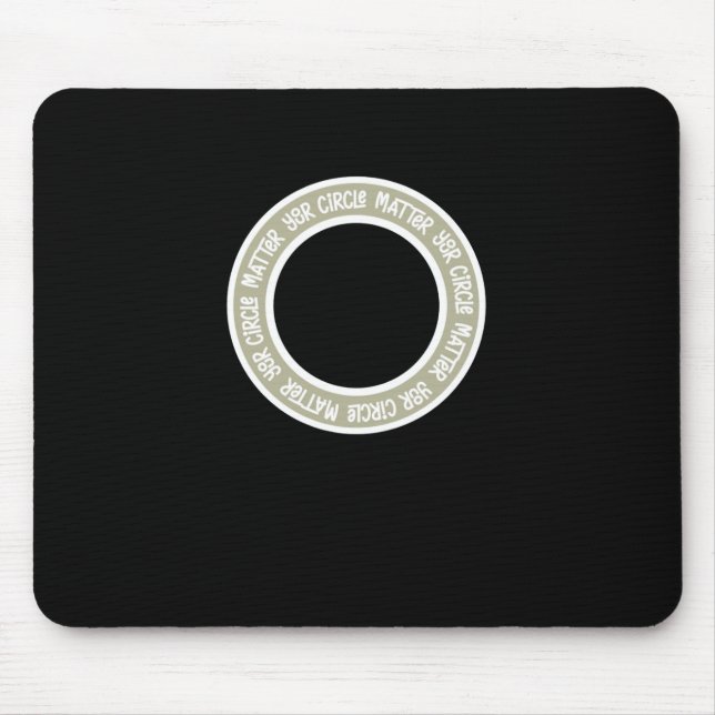 Your Circle Sticker  Mouse Pad (Front)