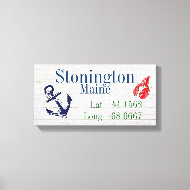 Your City Latitude and Longitude Canvas Print (Front)