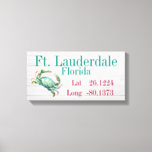 Your City Latitude and Longitude Canvas Print