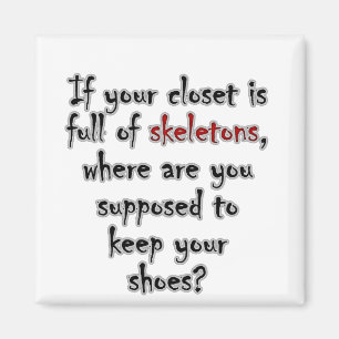 Your closet is so full of secrets there is no room magnet