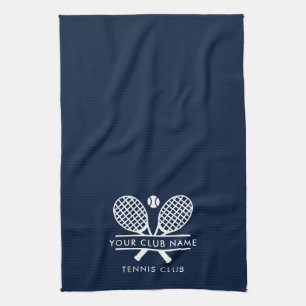 Your Club Name Tennis Team Any Colour White Kitchen Towel